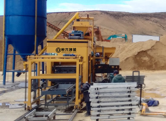 水泥磚機 全自動磚機生產線客戶現場